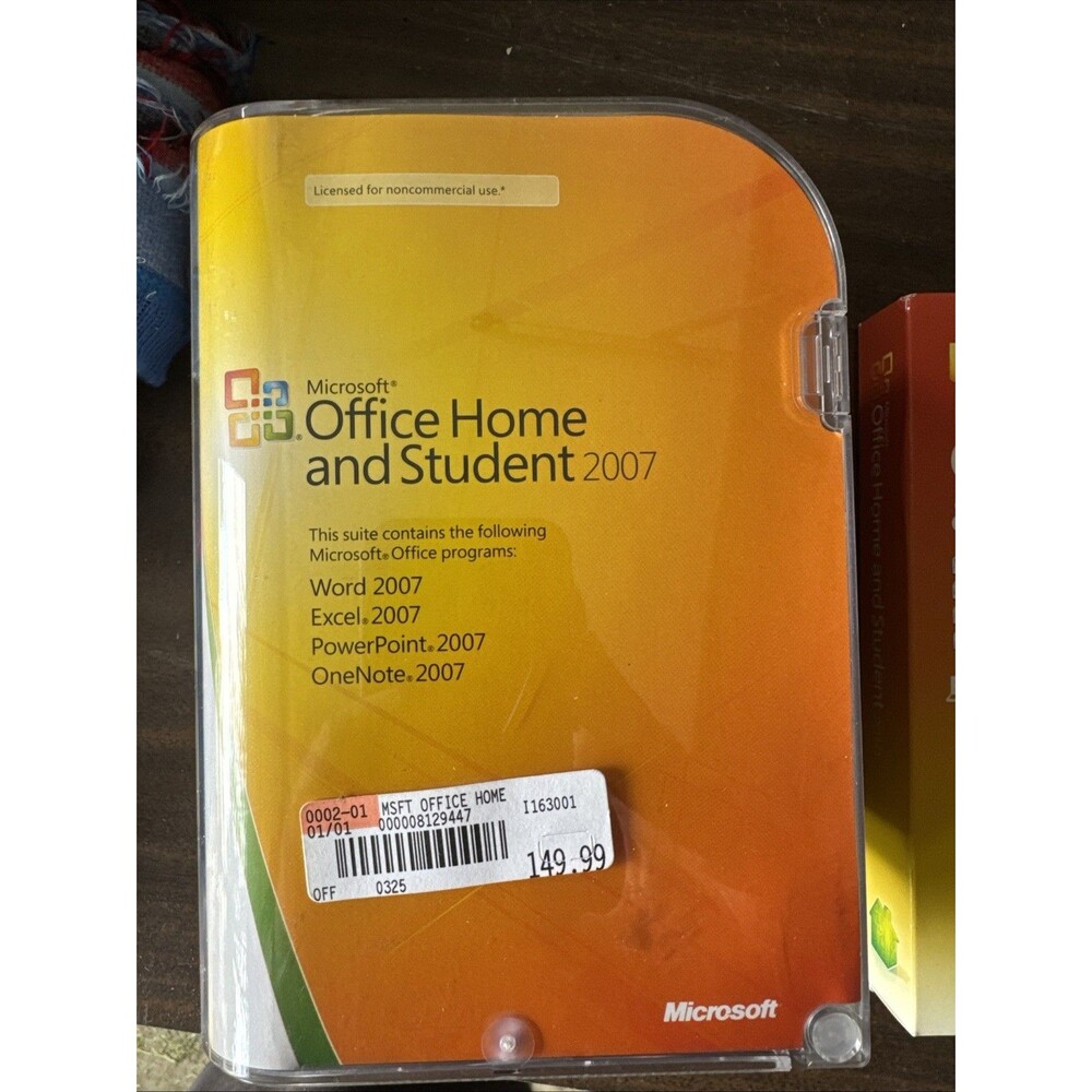 Microsoft Office 2007 Home and Student Disc In Original Case With Product Key